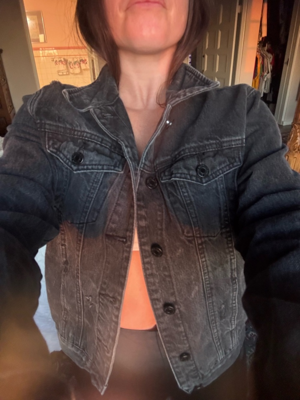 Buffalo David Bitton Washed Black Denim Jacket